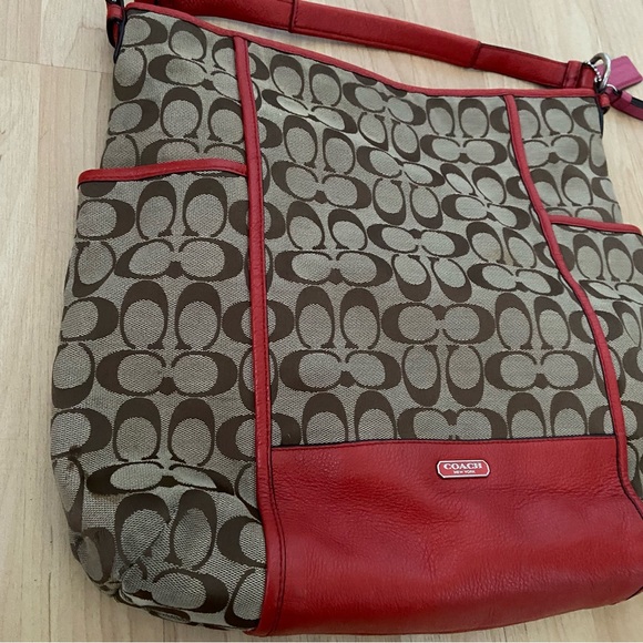 COACH Signature Jacquard Park Hobo Bag Large no body strap Y2K - Picture 5 of 12